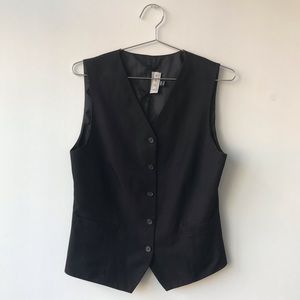 Black Button Up Vest